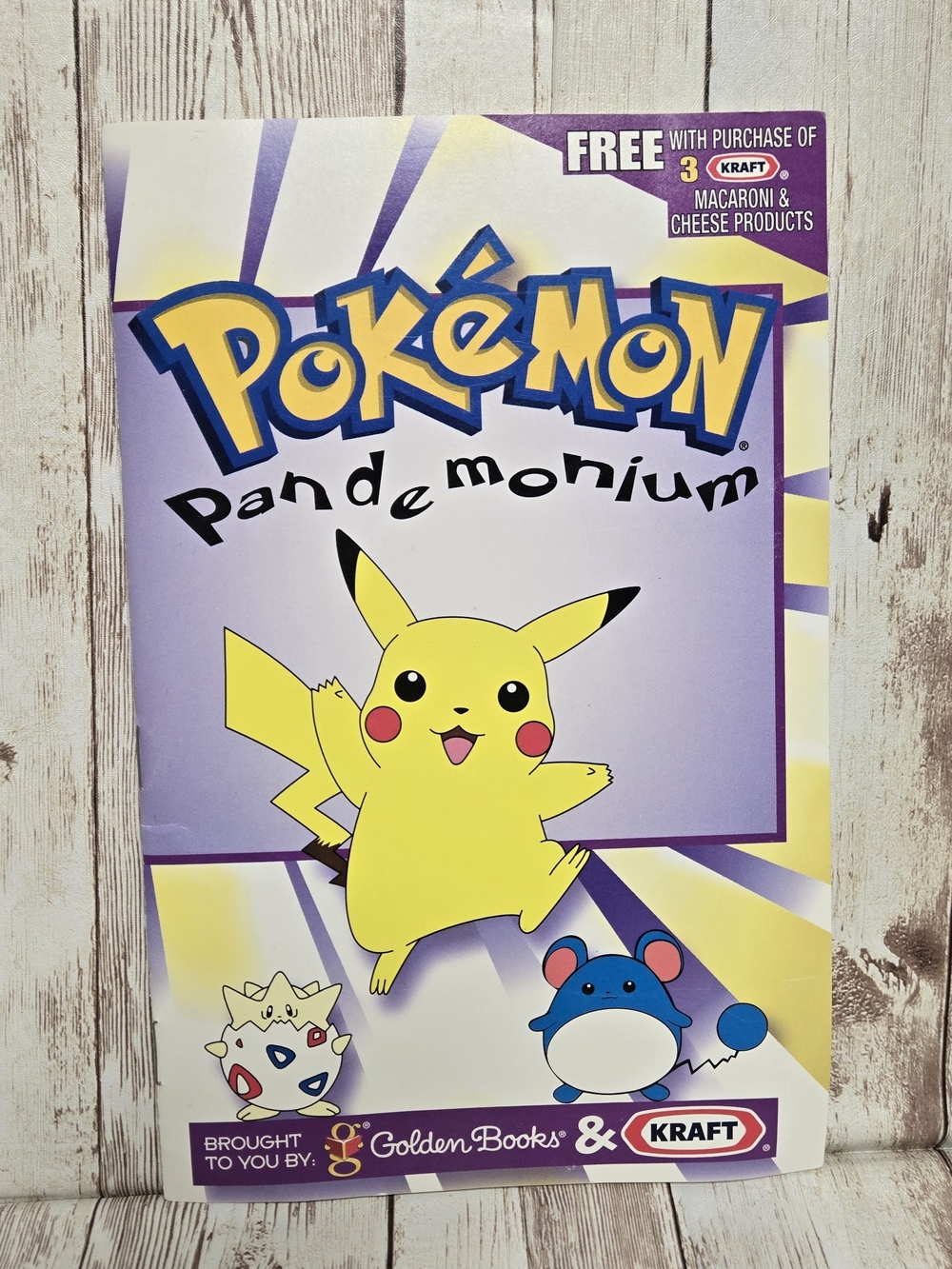 Pokémon Pandemonium Coloring Book 2000 Kraft Promo UNUSED Golden Books Vintage